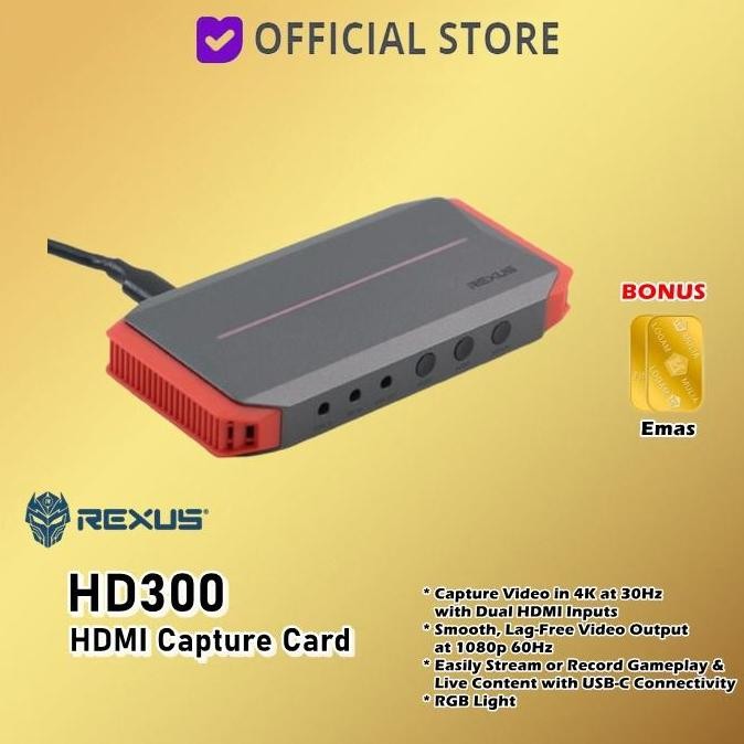Produk Baru Rexus HD300 HDMI Capture Card Video HD 300