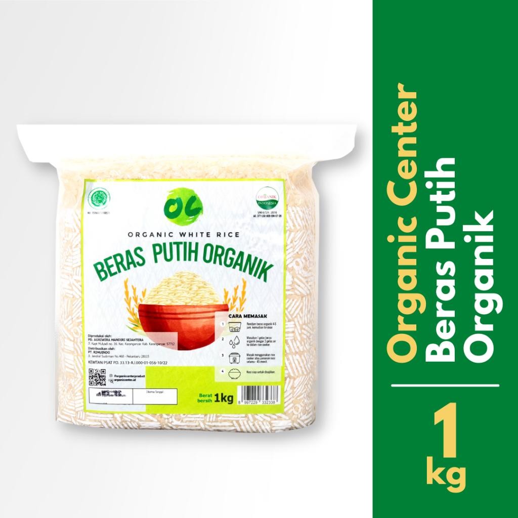 

NEW PRODUCT ORGANIC CENTER - BERAS PUTIH ORGANIK 1KG NATURES TOUCH.