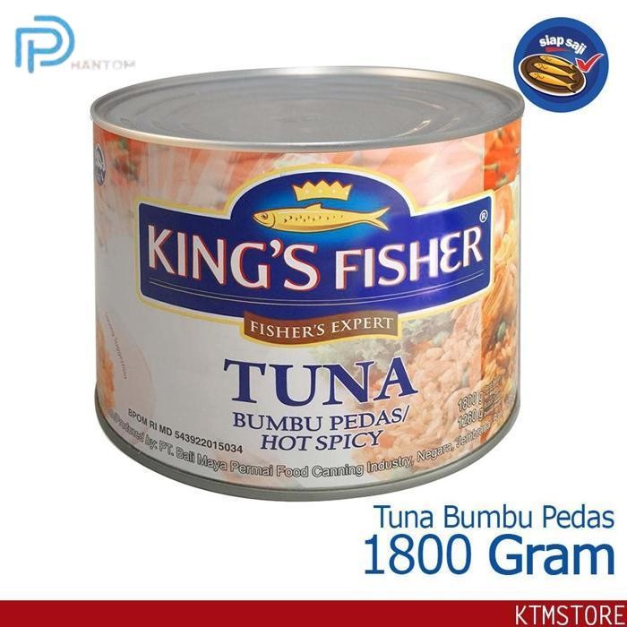 

BARU KTMSTORE KING'S FISHER TUNA HOT SPICY 1800G DAGING TUNA MAKANAN KALENG