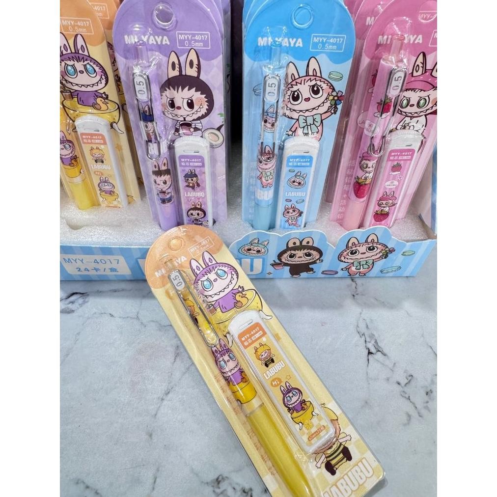 

''Terlaris" (1Set) Pensil Mekanik 0, + Isi Labubu Pencil Murah