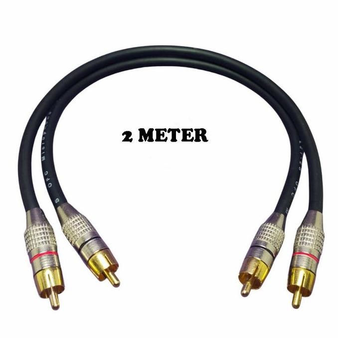 Kabel Rca To Rca Pendek Audio Mixer Amplifier Rca Silver 1 Set Accessories New Stok