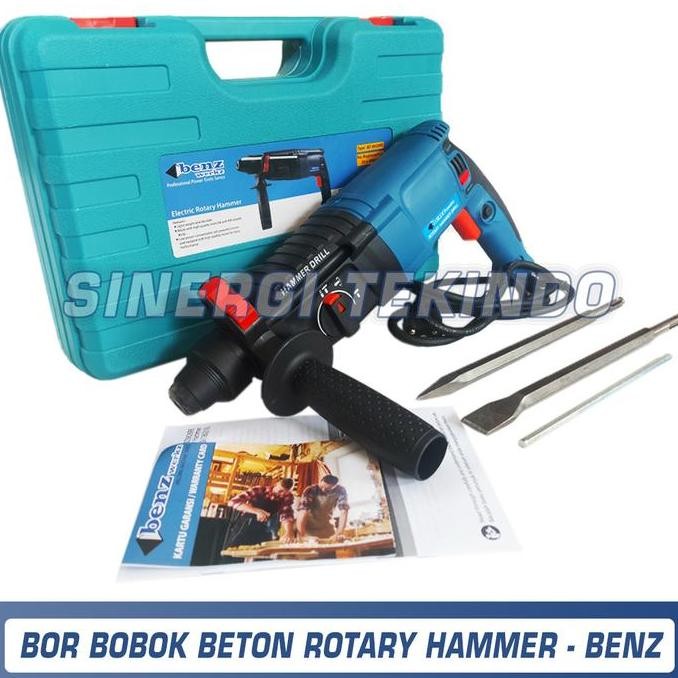 *****] Mesin Bor Bobok Beton - Benz Werkz Rotary Hammer Drill SDS 3 Fungsi [26mm]