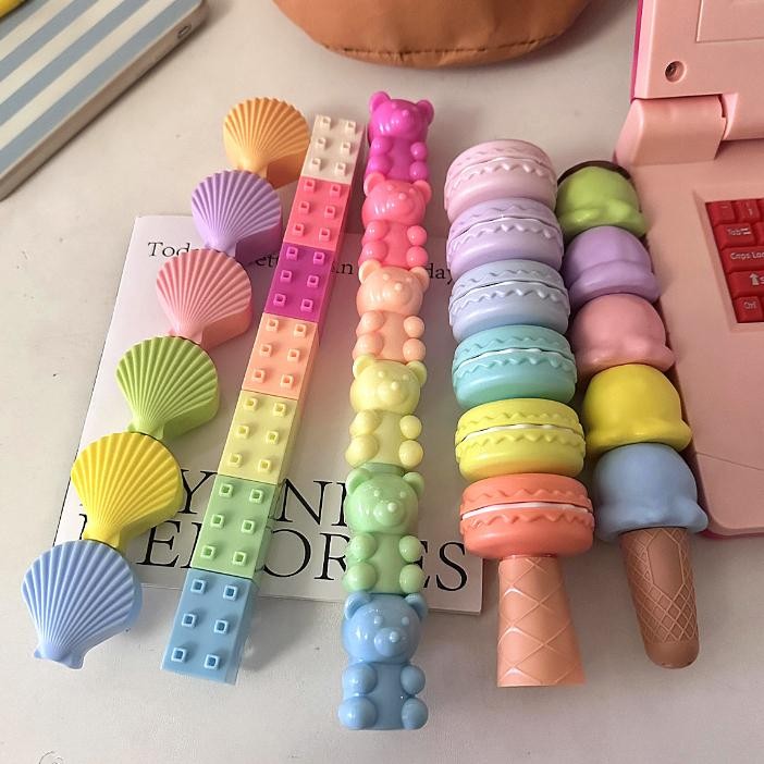 

RB OSM JKT S6295 Set Stabilo Pastel Lucu / Highlighter Tumpuk 1 Set / Textliner Motif Karakter Lucu / Spidol Pastel Lucu Warna Warni