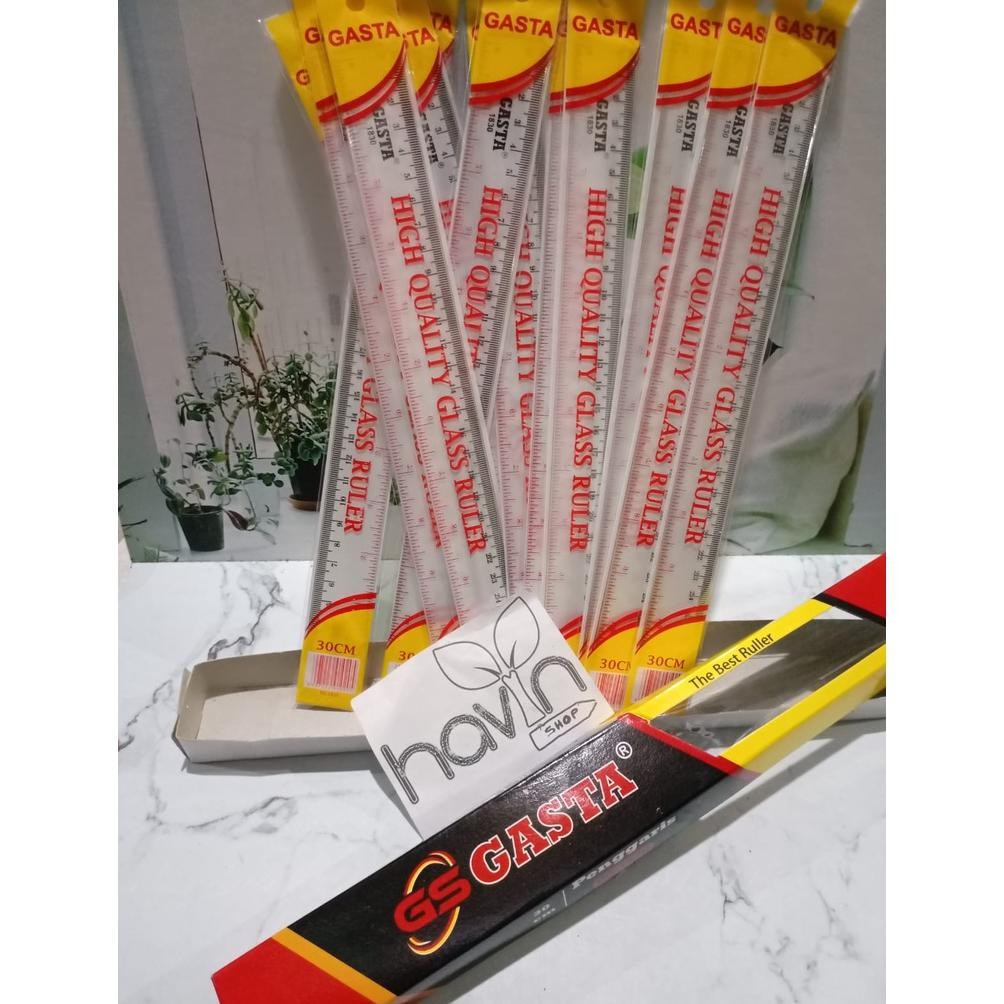 

''Terlaris" (12Pc) Penggaris 30 Cm Plastik Gasta Berkualitas Tinggi Murah