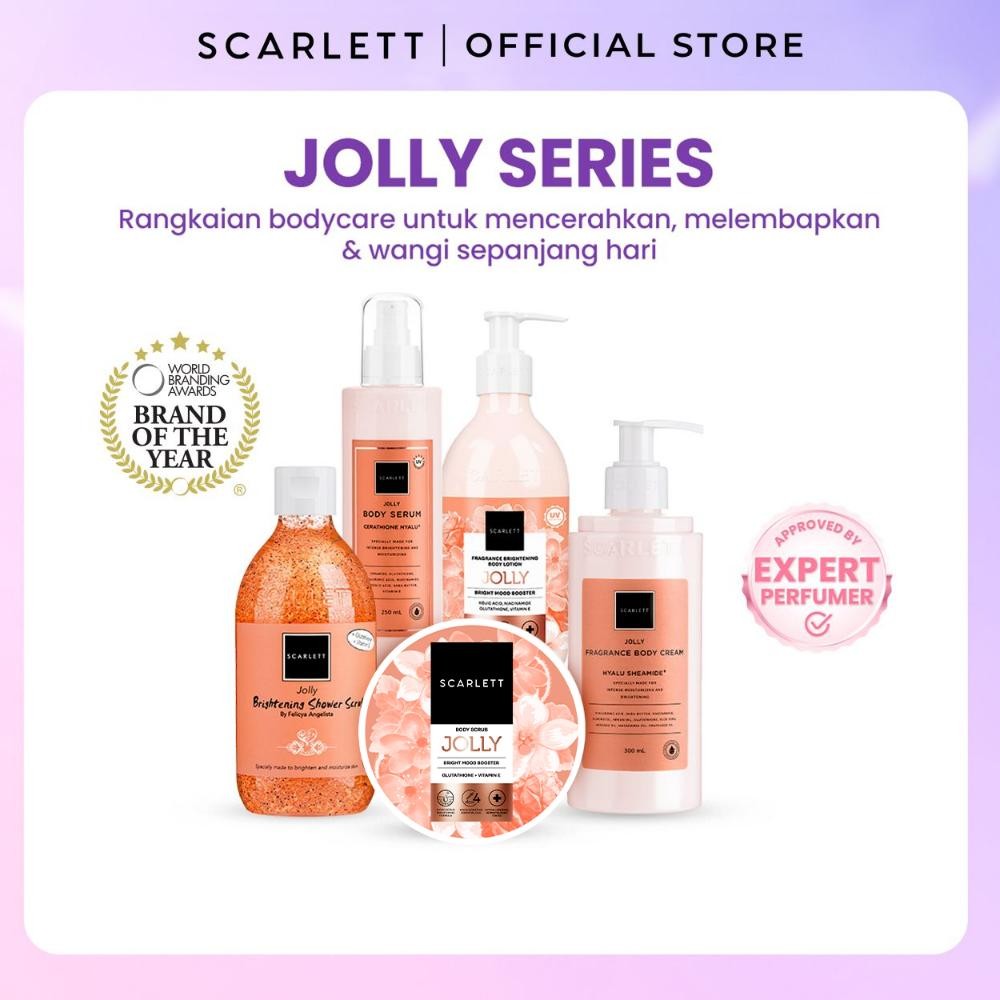 TERMURAH Scarlett Whitening Jolly Series - Paket Body Care Scarlett Lengkap Dengan Aroma Wangi Mewah