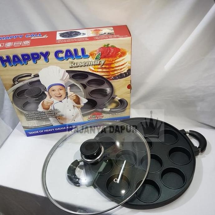 Happycall cetakan kue teflon lubang 12 datar lumpur.