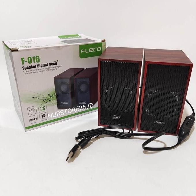 Speaker Mini Bass Fleco Sound Aktif Mini F-016 Untuk Hp Laptop Komputer Tv - Speaker Komputer Super 