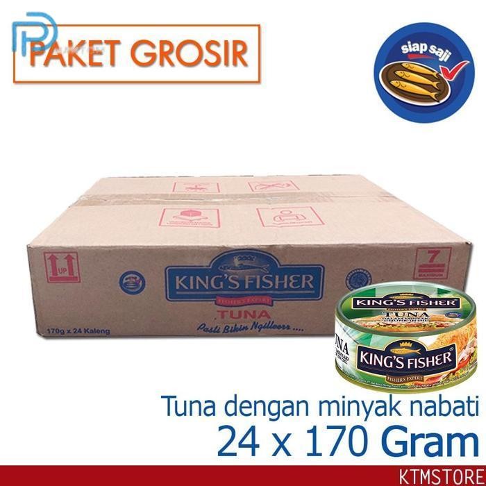 

BARU KTMSTORE PAKET 24 PCS KING'S FISHER TUNA DALAM MINYAK NABATI TUNA IN OIL DAGING TUNA MAKANAN KALENG