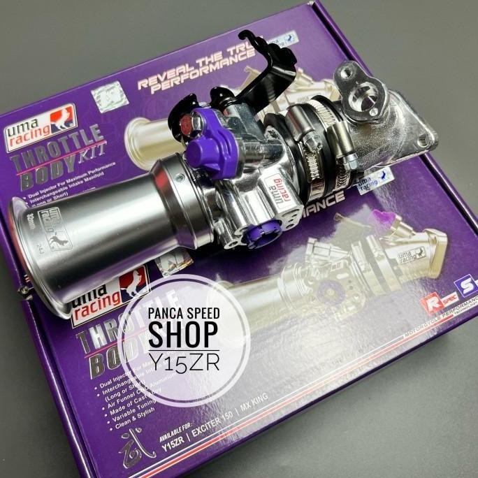 BEST THROTTLE BODY KIT UMA RACING TB DOWNDRAFT UMA MX KING 150 Y15ZR, NMAX NEW, AEROX OLD,AEROX NEW,