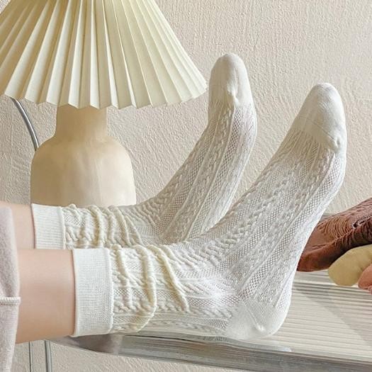 Zbh Kaos Kaki 6997 Kaos Kaki Panjang Wanita Dewasa Embos Renda Kaos Kaki Wanita Korean Style