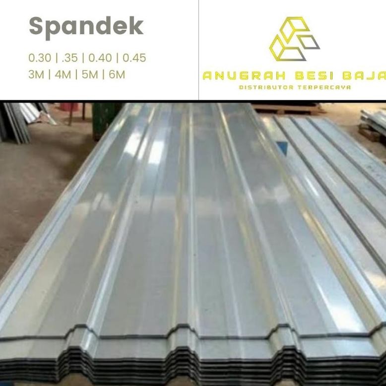 Atap Spandek Baja Ringan 0.30-0.40 Panjang 3m/4m/5m/6m