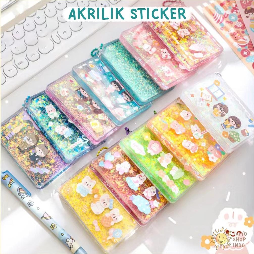 

[original] akrilik gooka quick sand untuk sticker aesthetic tempel stiker glitter polos motif [terlaris] [terbaik]