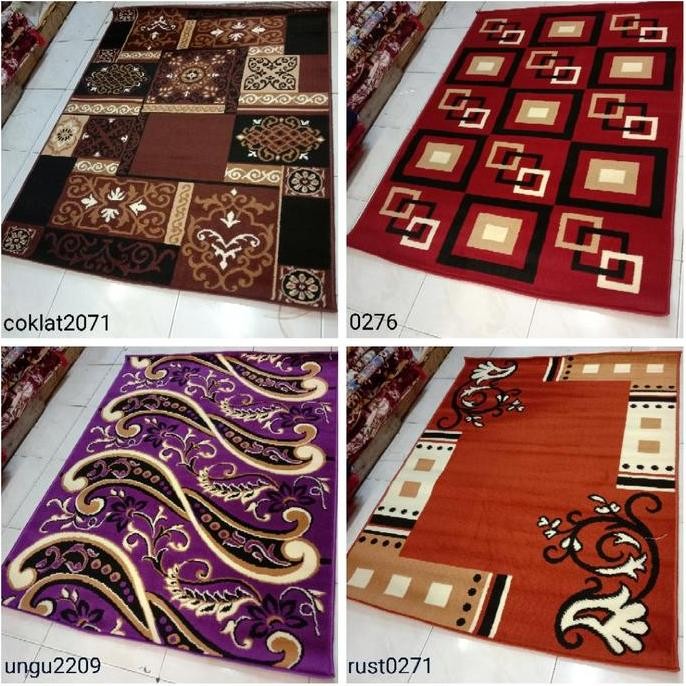 karpet lantai MODERNO 115x155cm 16282 16255 ungu abu hitam putih