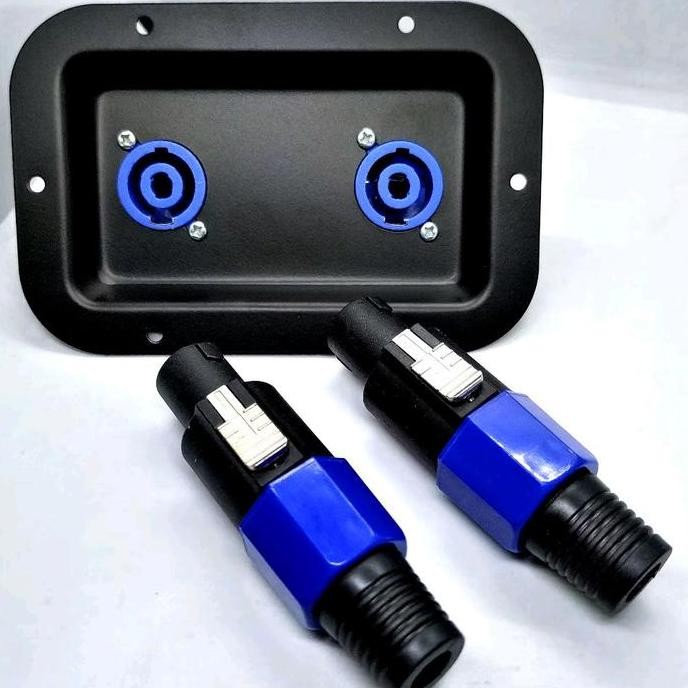 Jack 2 spikon+2 plat+2 socket speaker satu set