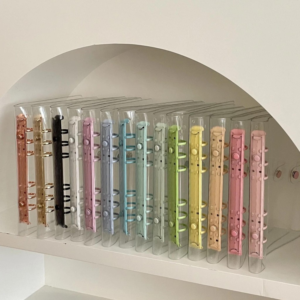 

A6 Transparent Pvc Cover Loose-Leaf Kpop Idol Card Album Storage Book Binder Photocards Journal Diary Cover School Stationery