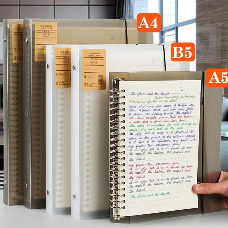 

A5 B5 A4 Binder Notebook Refillable Grid Lined Blank Dotted Diary Planner Journal Stationery Notepad School Office Supplies