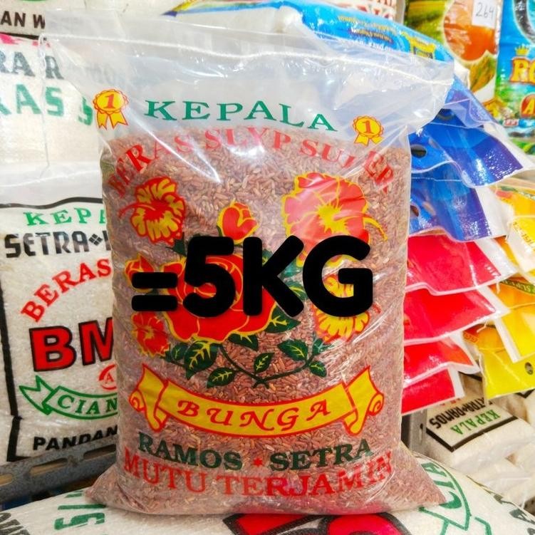 

Beras Merah Pecah Kulit Cap Bunga / Kembang 5KG 10KG 20KG Asli Murah