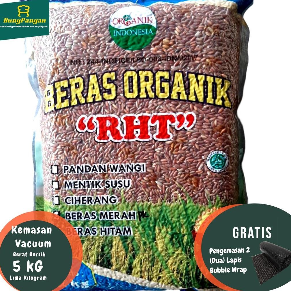 

5Kg Beras Merah Organik Premium RHT Bersertifikat (Cocok utk Diet, Diabet, MPASI dll ) low IG