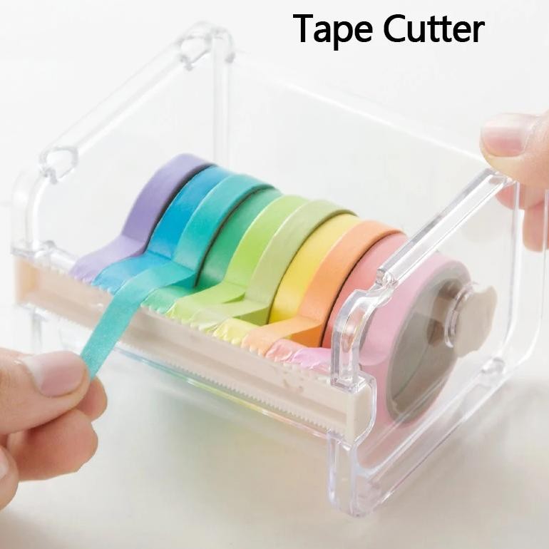 

Tape Cutter Tape Storage Box Diy Hand Tools Multifunction Desktop Cutting Machine Office Stationery Transparent Cutting Machine