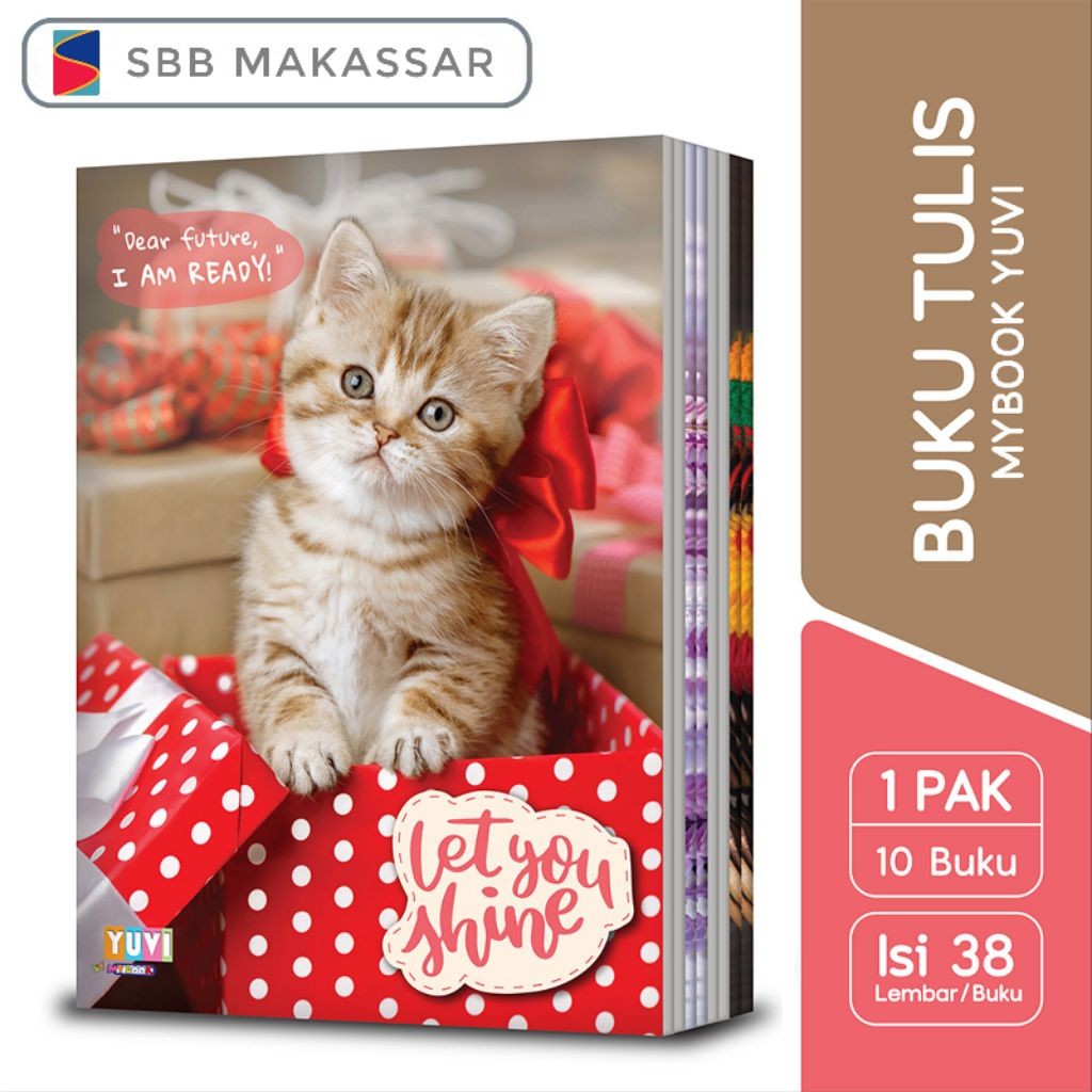 

My Book Yuvi Buku Tulis Cat Photo 38 Lembar - 10 Buku
