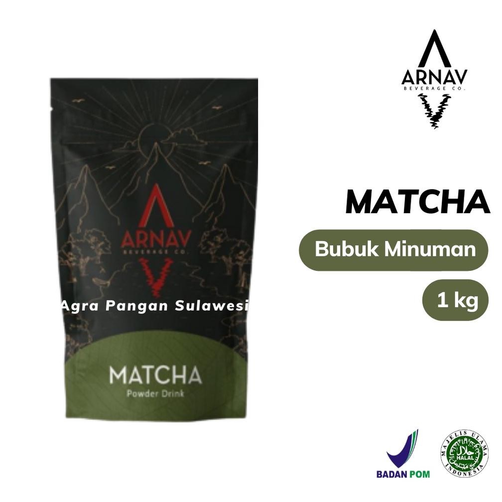 

Bubuk Minuman Matcha 1Kg Arnav | Green Tea Greentea Drink Powder Latte (Baru)
