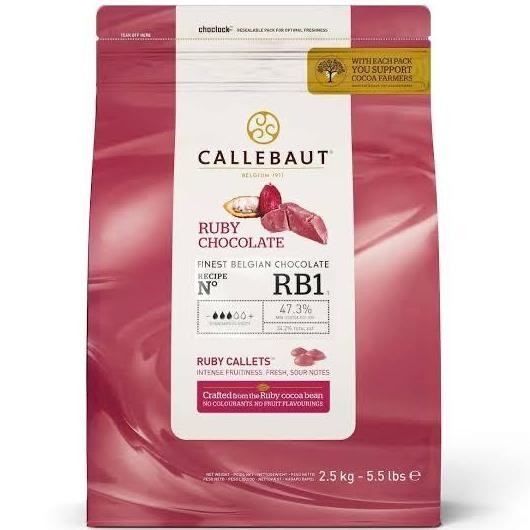 

Ruby Callebaut 100 gram / Chocolate Ruby 33%