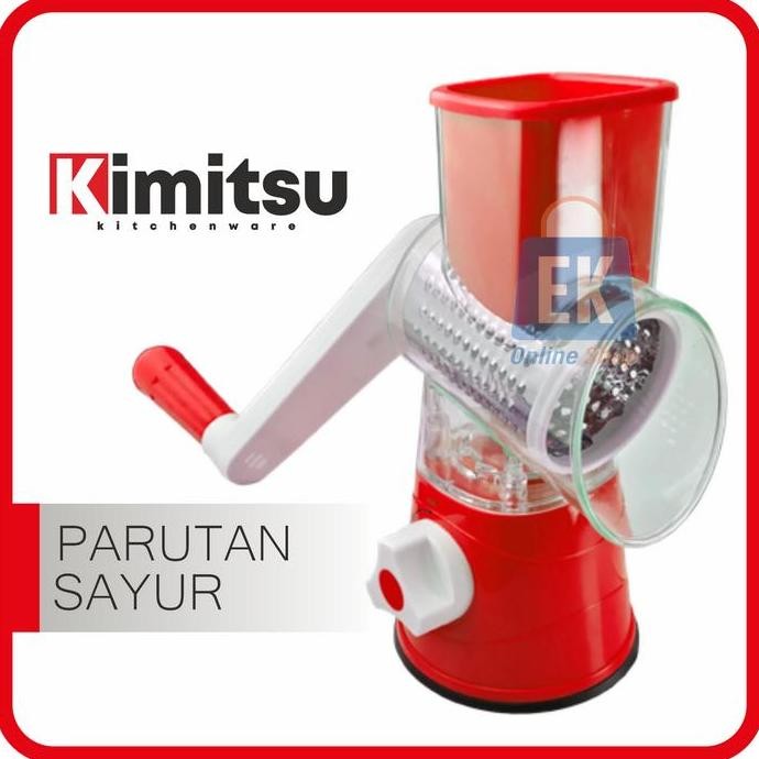 Promo | Parutan Sayur Stainless Kimitsu Kvg-180 | Parutan Sayur Putar | Pengiris Sayur | Pemotong Sa