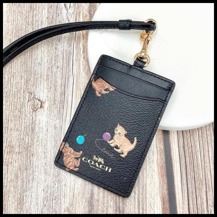 

Gantungan Id Lanyard Coch C6429 With Cat Print In Brown Black Multi Terlaris