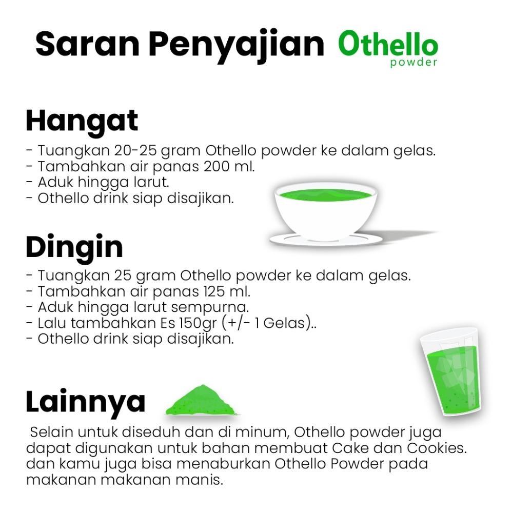 

Othello Powder Drink Bubuk Minuman Rasa Green Tea 1Kg Serbuk Manis Premium Enak Kekinian (Baru)