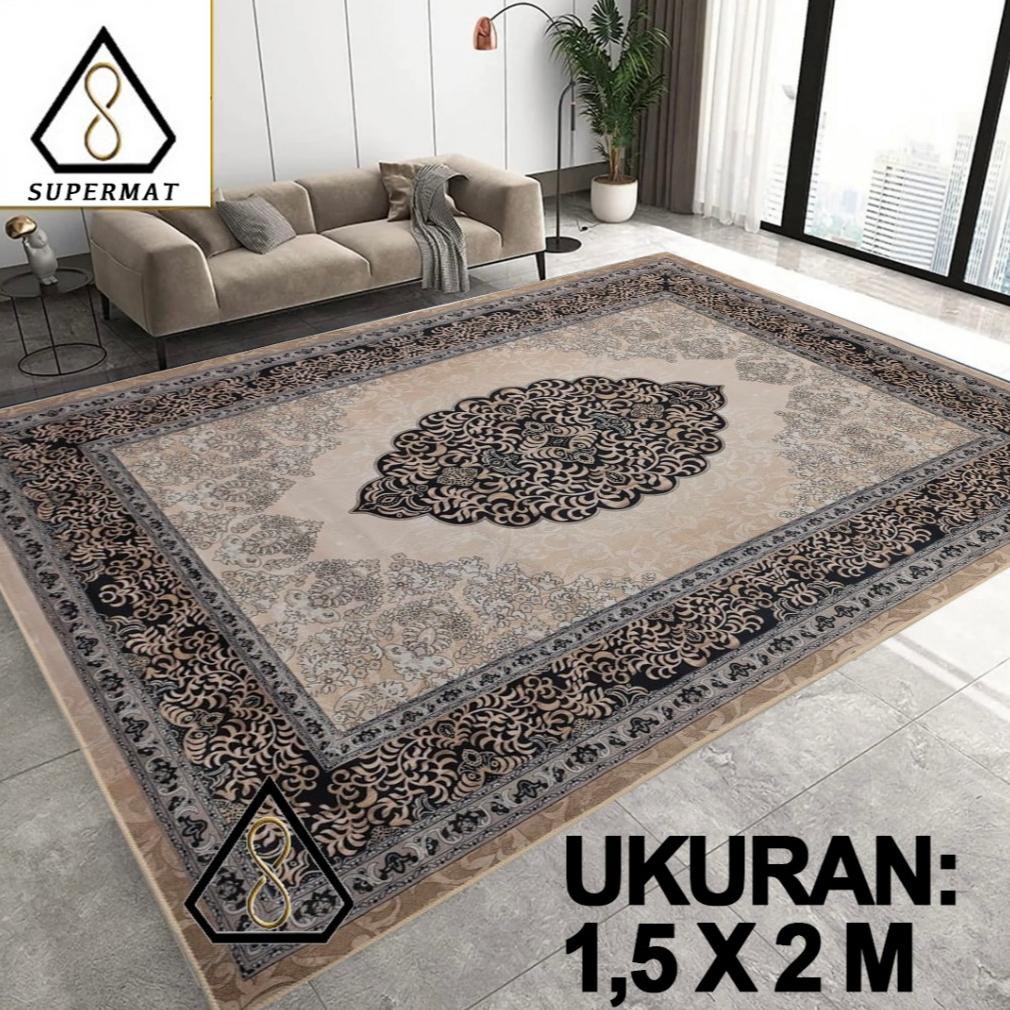 NEW SUPERMAT - Karpet Lantai Eropa Polyester [Uk 150 x 200 Cm]