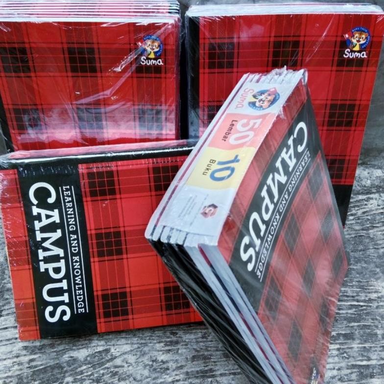 

READY STOCK promo isi 5 pcs buku / buku tulis suma campus 50 lembar / buku catatan ukuran boxy