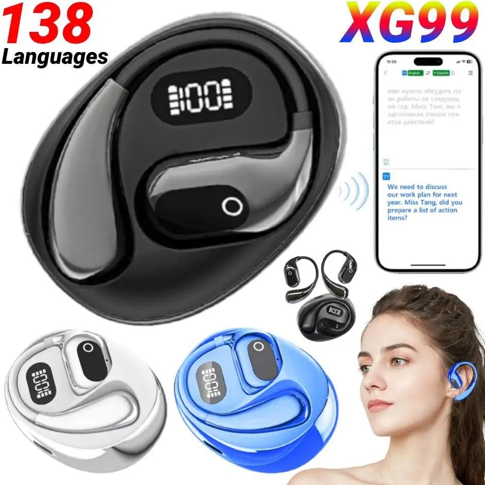Xg99 Ai Translator Earbuds Bluetooth 5.3 Real Time Translators Headphones Two-Way Smart Voice Transl