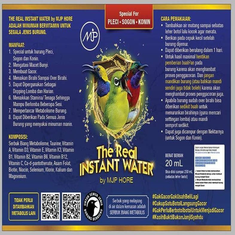 Big Sale Zx41 Mjp Hore 1 Botol Biru Vitamin Penggacor Instan Burung Pleci Sogon Konin Kolibri Trucuk