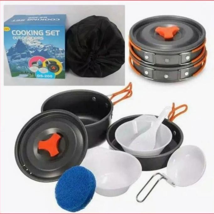 Nesting Cooking Set Ds200 Wh200 Sy200 Panci Alat Masak Camping Outdoor