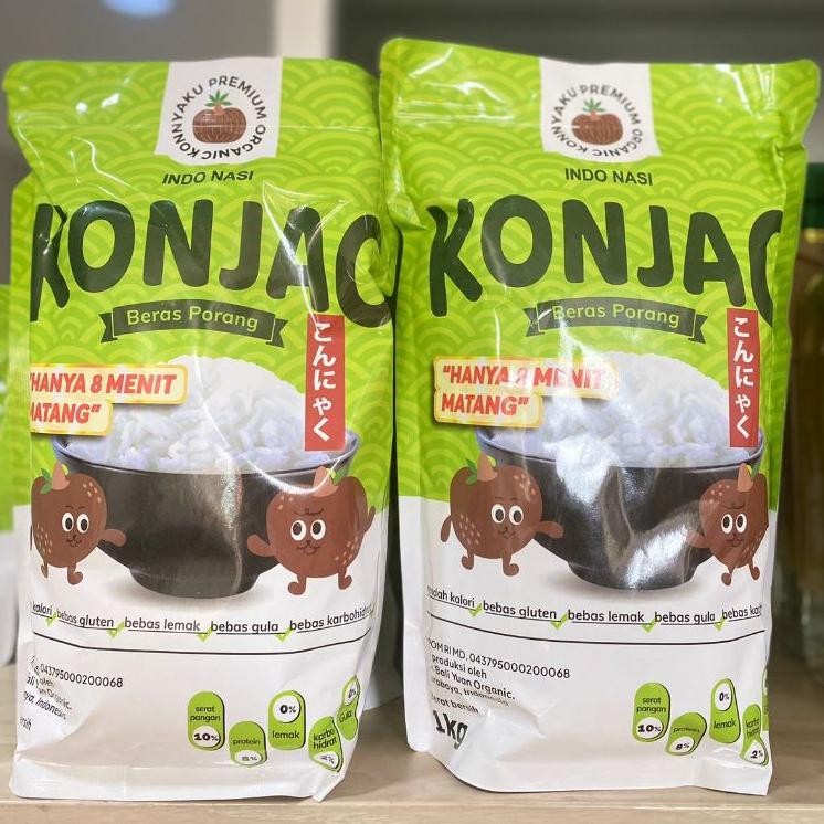 

Beras Konjac Porang Pouch 1Kg / Beras Diet Sehat