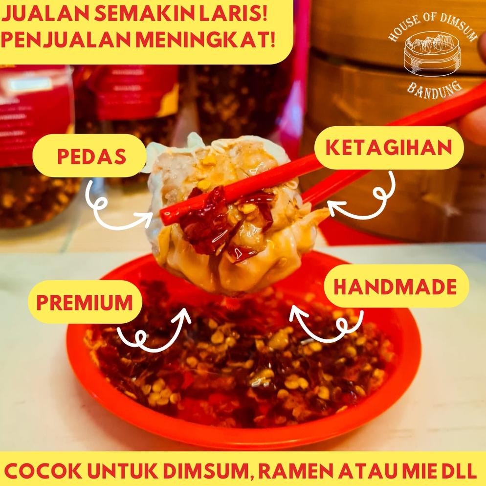 

Chili Oil Minyak Cabai Pedas Premium 1000ml