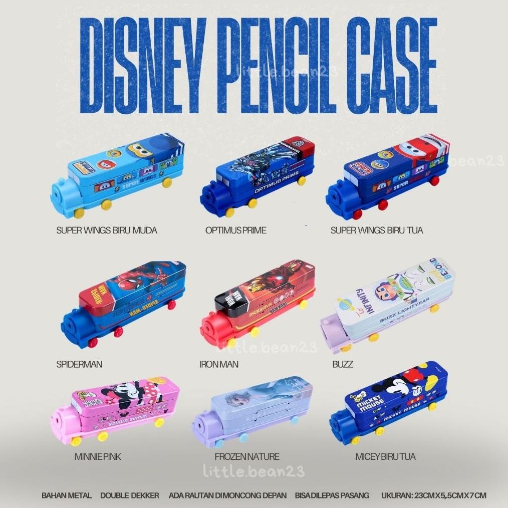 

[LB] DISNEY TRAIN PENCIL CASE BERODA TEMPAT PENSIL MOBIL KERETA ADA RODA