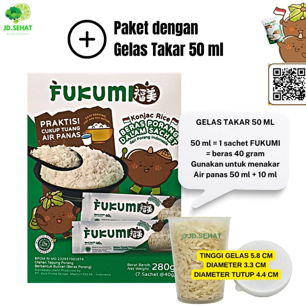 

FUKUMI Beras Porang Shirataki Konjac boks sachet 280 gr Rendah Kalori