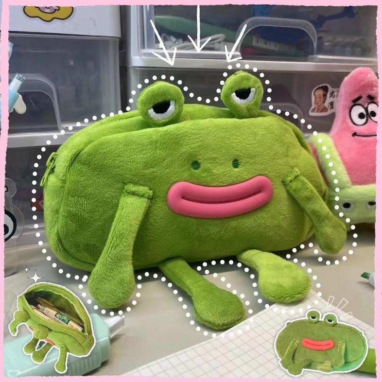 

ReadyTas Pensil Mewah Kotak Pena Mulut Sosis Kotak Pensil Hijau Tas Pensil Mewah Katak Pencil Cases Lucu Tas Pensil Penyimpanan Tas Pensil Baru Tas Pensil Pelajar Cases Large Capacity Pen Bag Student Stationery Organizer School Supplies