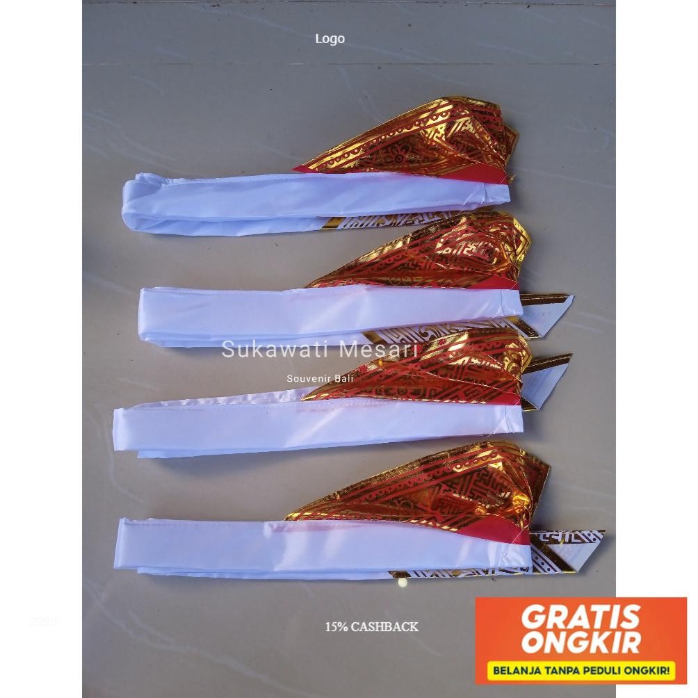 Udeng Ikat Lembaran Merah Putih Hut Ri Kemerdekaan Karnaval Souvenir Bali Unik Cod