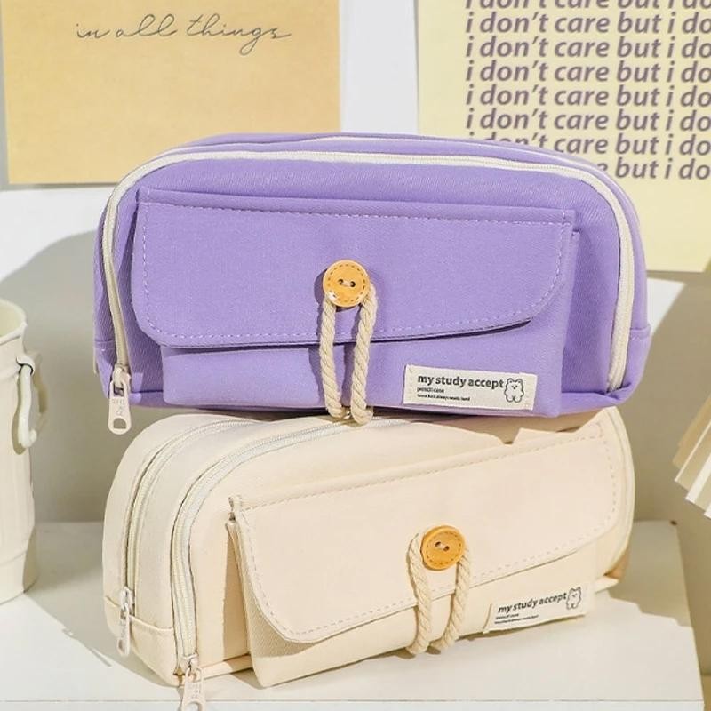 

Pencil Cases Large Capacity Pencil Bag Pouch Holder Box For Girls Office Student Stationery Organizer School Supplies