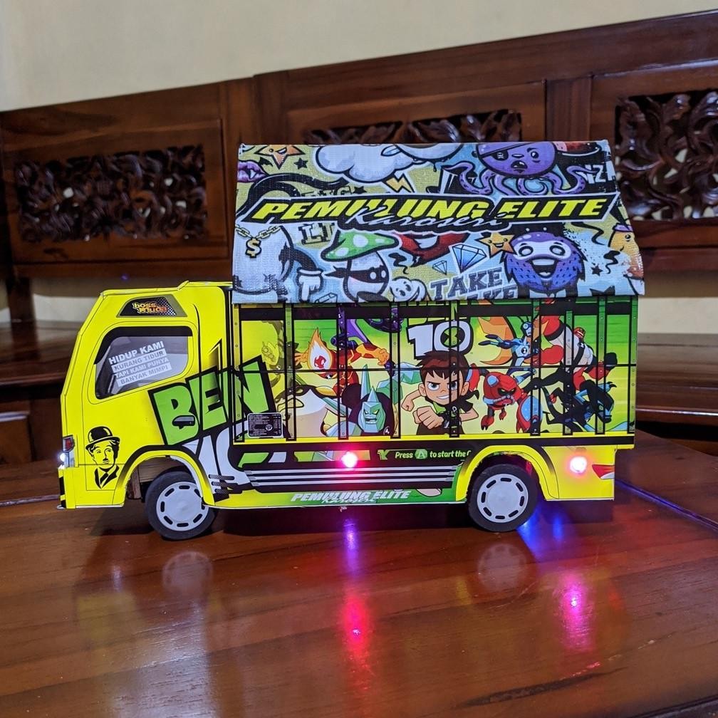 Promo Miniatur Truk Murah Truk Oleng Lampu Terpal Bisa Belok Mainan Anak Tawakal Putih 5 Kado Ulang 