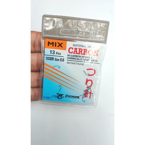 Hemat Kail Pioner Mix Akitakitsune Size 0.1 0.3 0.6 0.8 Kail Berlubang Carbon Kailp000S