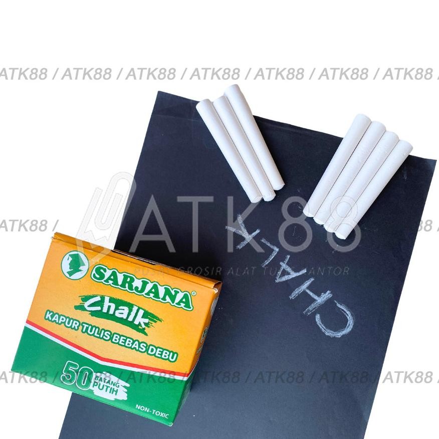 

Cod Kapur Papan Tulis Blackboard Sarjana Putih / White Chalk 50Pcs - 1 Box Nov0009