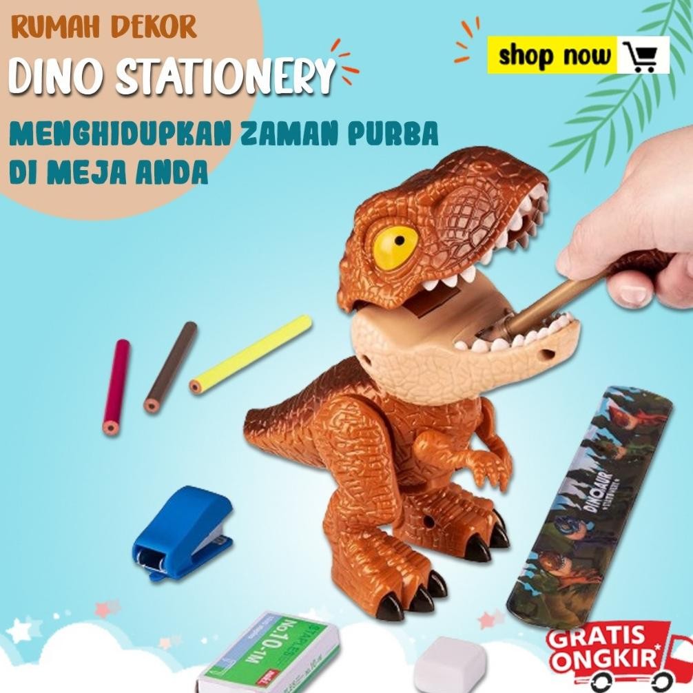 

Dinosaur Plane 6in1 Stationery 5in1 Serutan Dino Rautan Dino