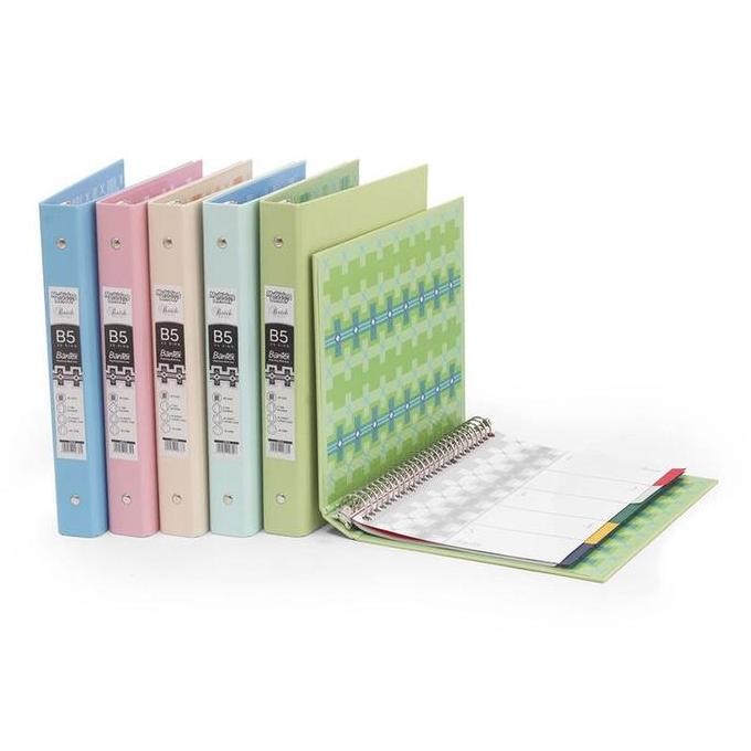 

MURAH Bantex B5 Multiring Binder Batik Series Pastel 26 Ring #1336
