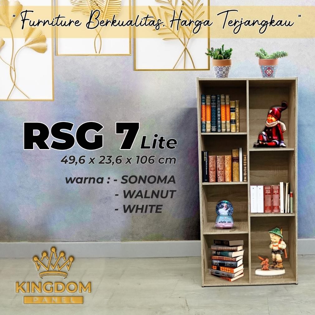 

READY STOK Rak Buku 7 Susun Rak Mainan Serbaguna White Cream Lemari Serbaguna Putih Kayu Partikel Murah Siap kirim