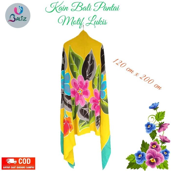 Outiva- Super Tebal Kain Pantai - Sarung Bali Motif Lukis Jumbo Hiasan