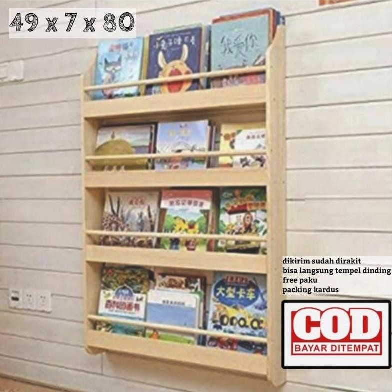 

TERMURAH Rak Buku / Rak Buku Dinding / Rak Buku Tempel Dinding / Rak Serbaguna / Rak Make Up Siap kirim