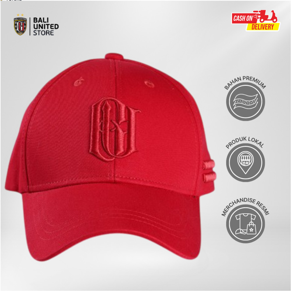 Bali United Topi United Full Merah - Merchandise Bali United Red Fashion